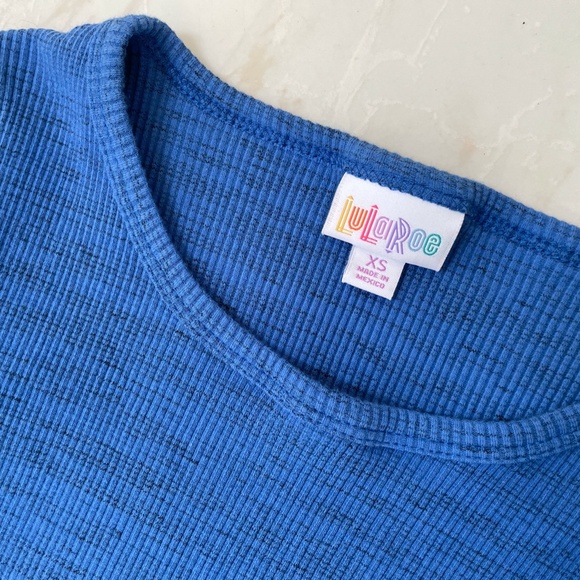 LuLaRoe Julia Dress - Textured Cobalt Blue - XS - Picture 6 of 6